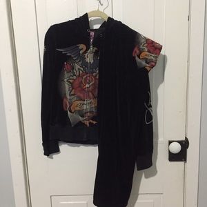 Ed Hardy Velour Track Suit